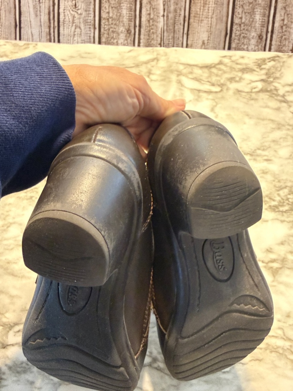 Bass Women's Dark Brown Slip-On Loafers with Buckle Accent - Picture 6 of 7